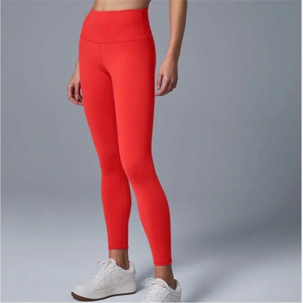 ALO Yoga 7/8 High-Waist Airbrush Legging Small Color: Red Hot Summer NWT - Picture 4 of 7